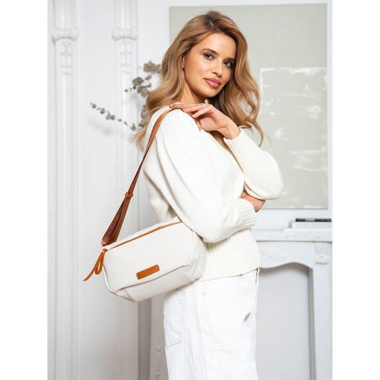 Torebka listonoszka, beżowa, Peterson