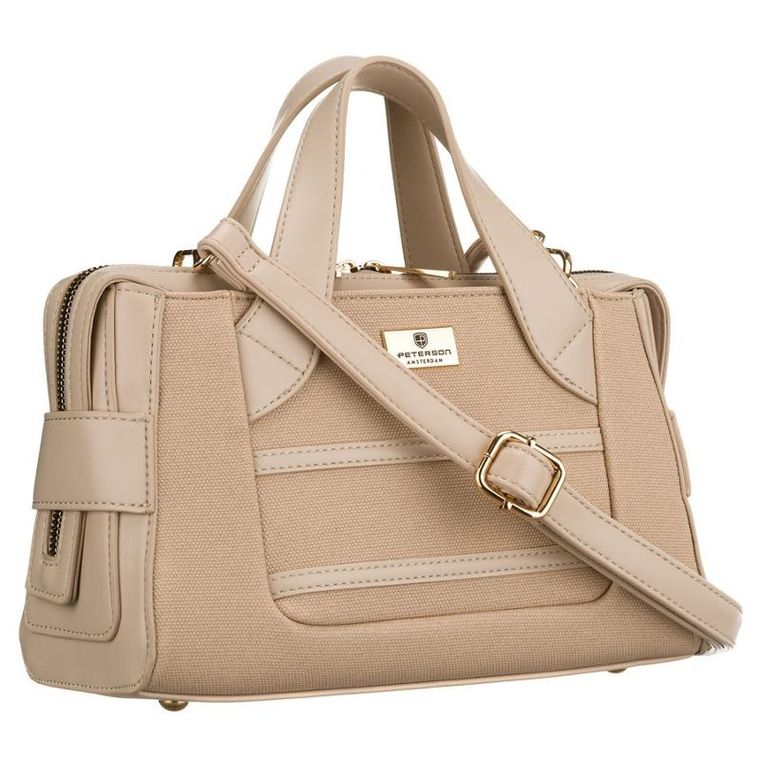 Torebka listonoszka, beżowa, Peterson