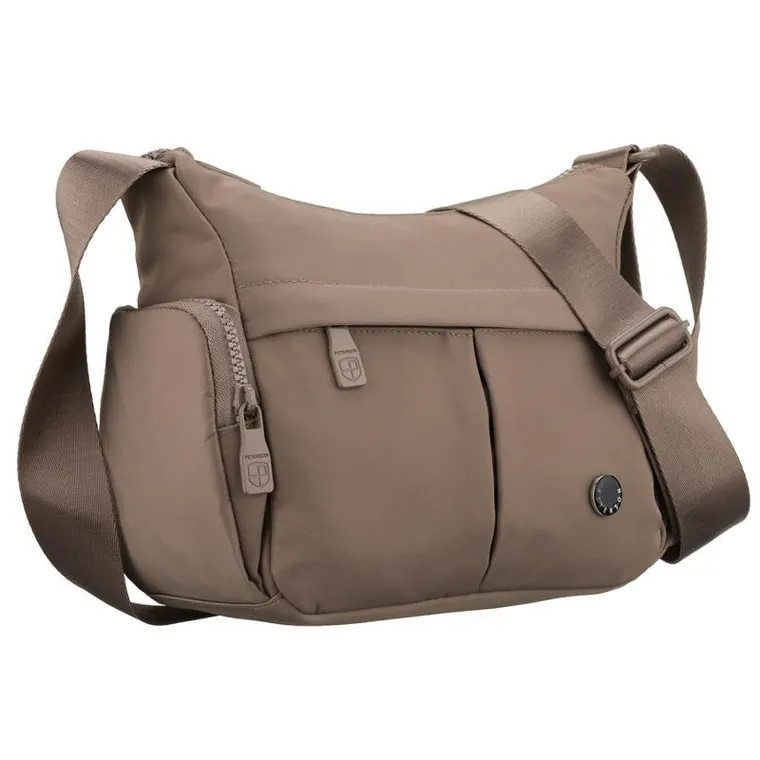 Torebka listonoszka, beżowa, Peterson