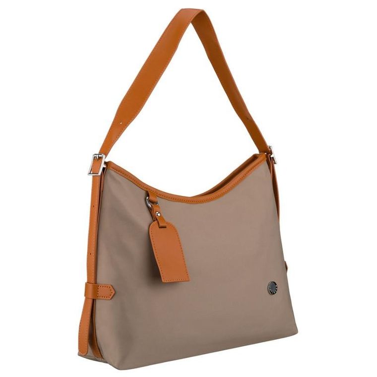 Torebka listonoszka, beżowa, skóra ekologiczna, Peterson