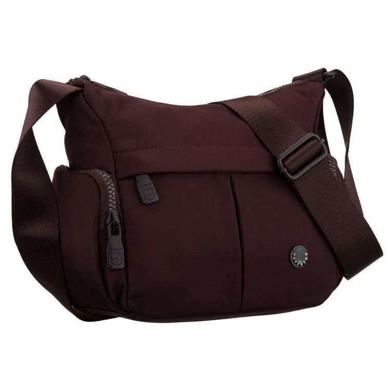 Torebka listonoszka, bordowa, Peterson