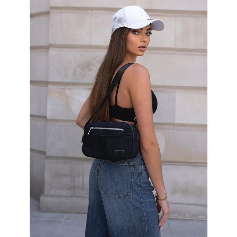 Torebka listonoszka, czarna, Peterson