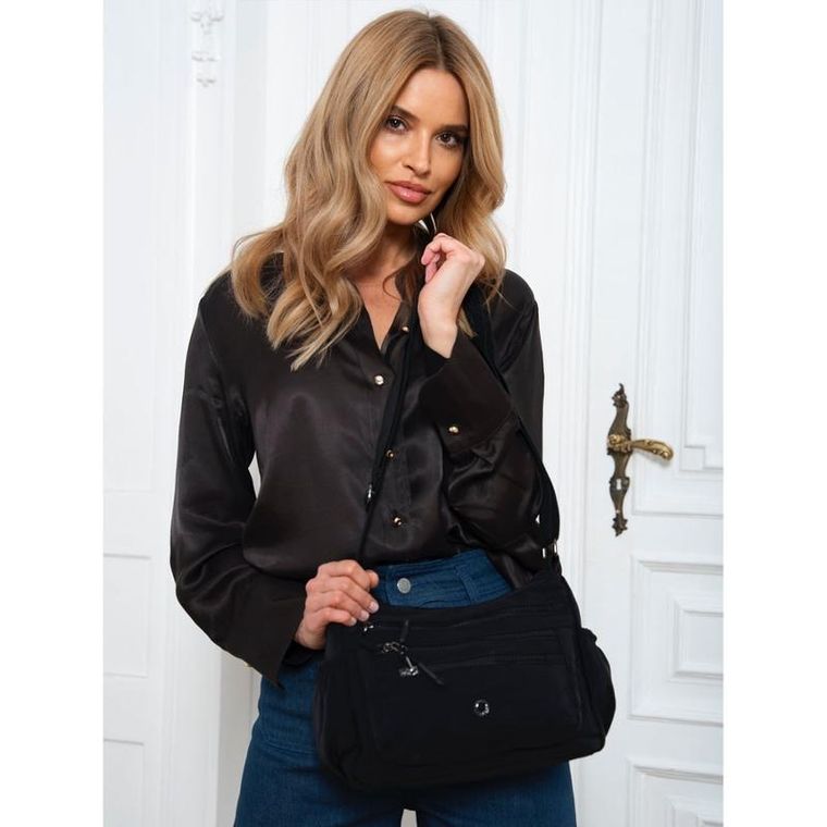 Torebka listonoszka, czarna, Peterson