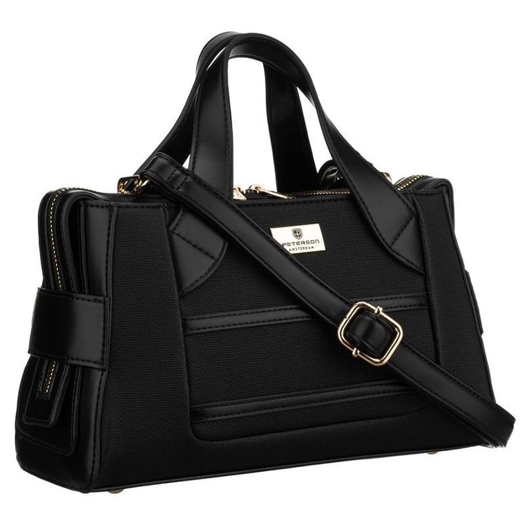 Torebka listonoszka, czarna, Peterson