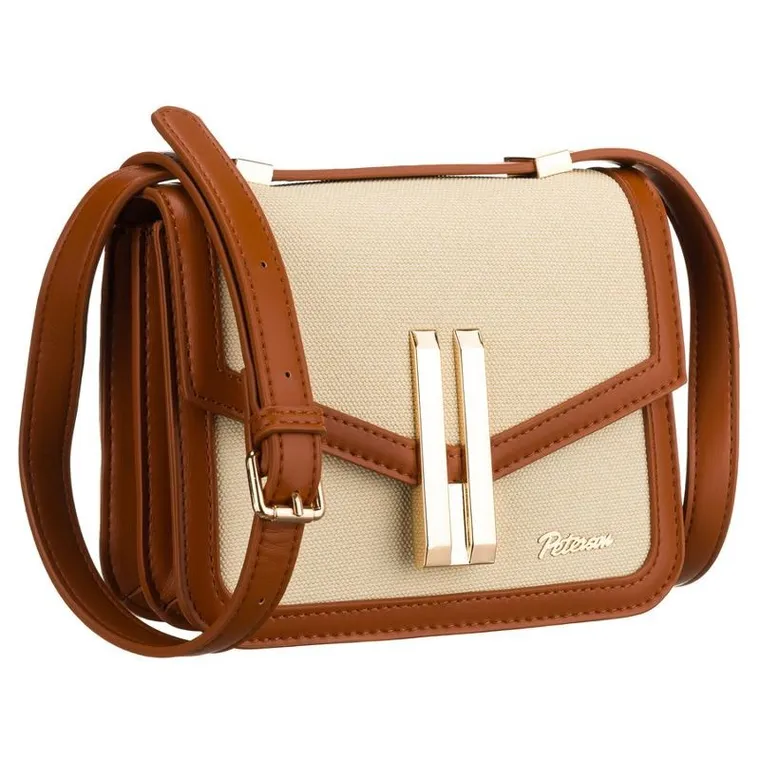 Torebka listonoszka, ecru, Peterson