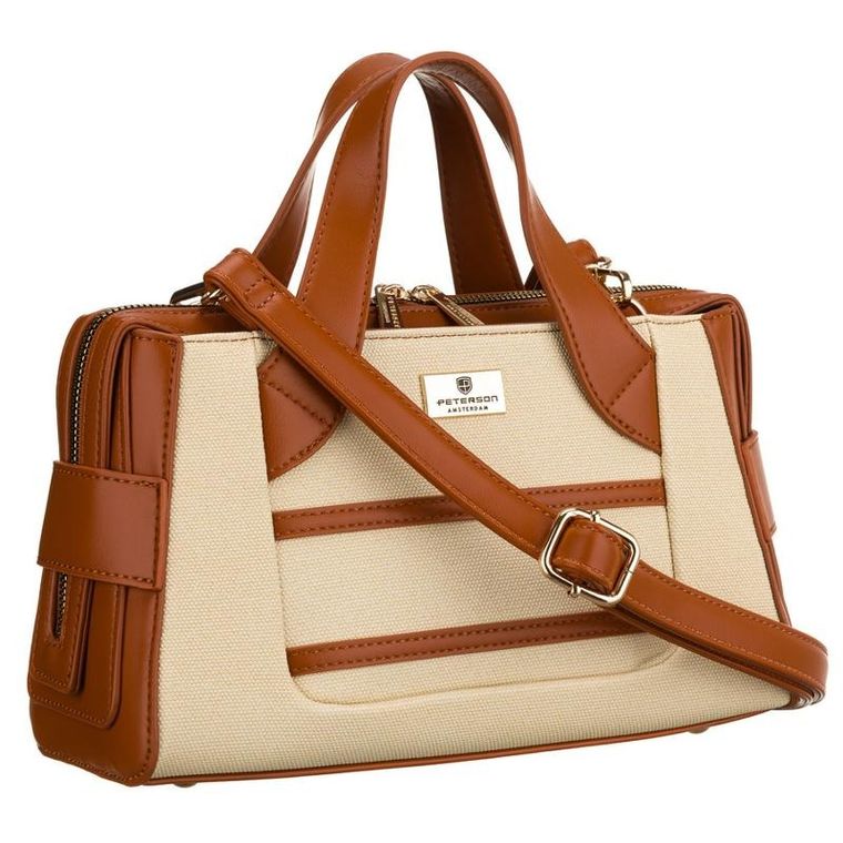 Torebka listonoszka, ecru, Peterson