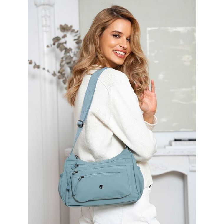 Torebka listonoszka, niebieska, Peterson