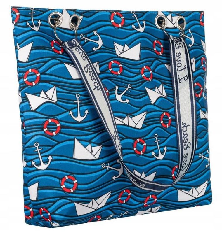 Torebka plażowa, niebieska