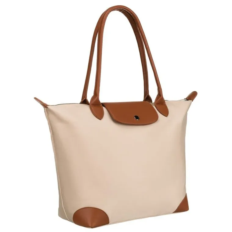 Torebka shopper, beżowa, Peterson