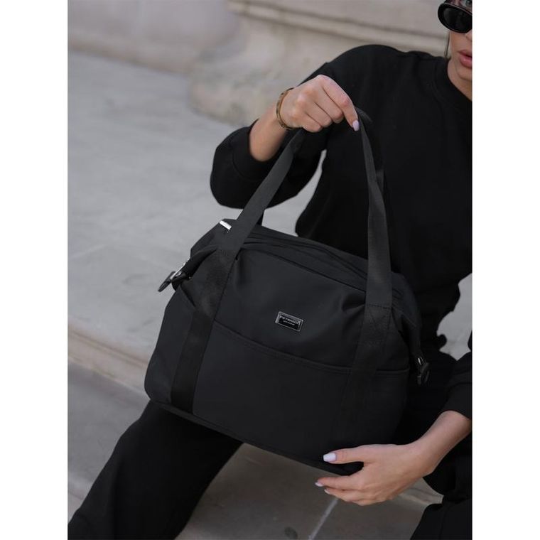 Torebka shopper, czarna, Peterson