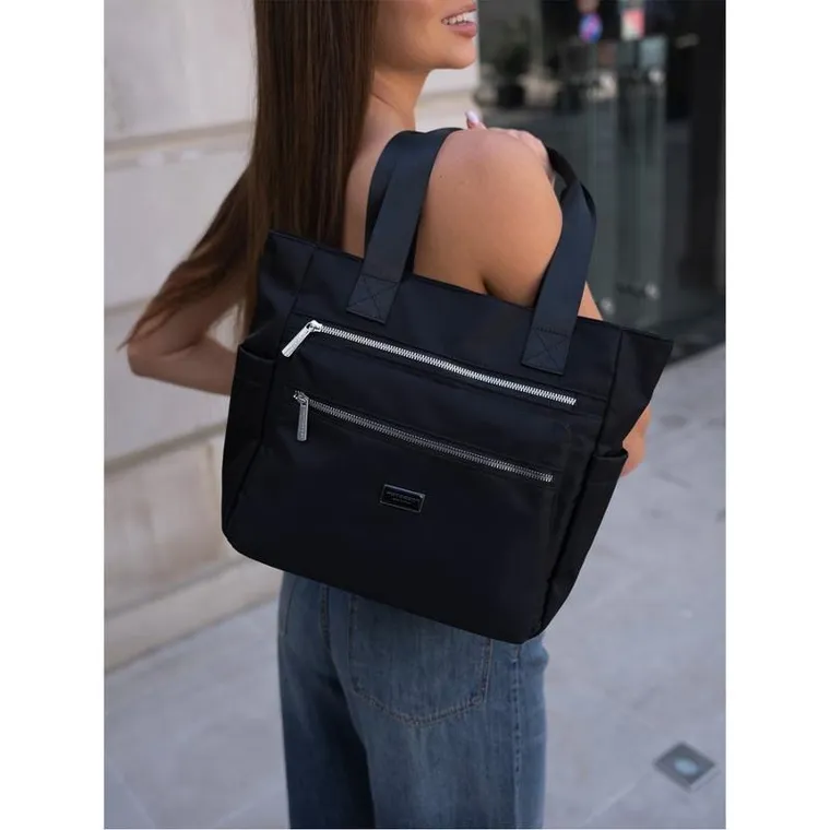 Torebka shopper, czarna, Peterson