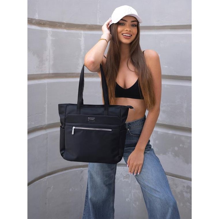 Torebka shopper, czarna, Peterson