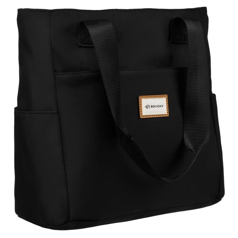 Torebka shopper, czarna, Rovicky