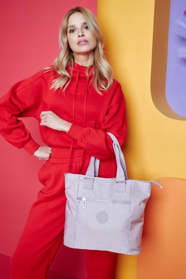 Torebka shopper, różowa, Peterson