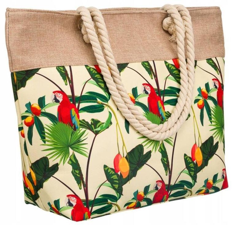 Torebka shopper, zielona, plażowa