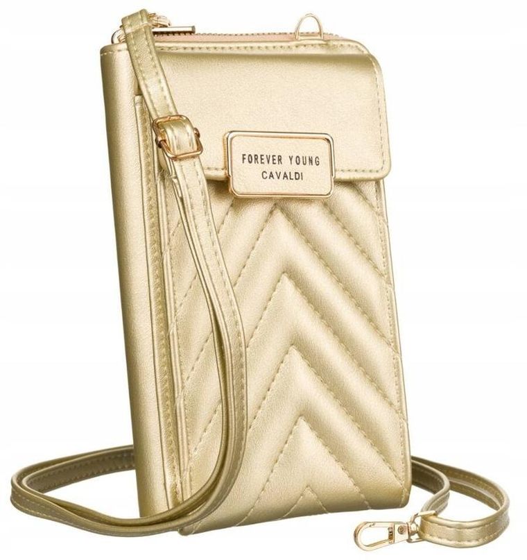 Torebka, złota, skóra ekologiczna, Cavaldi