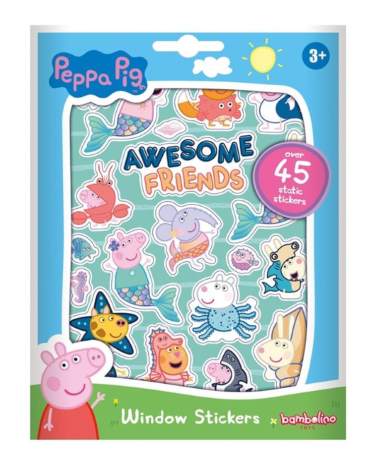 Totum, Świnka Peppa, naklejki na szybę, 70 elementów