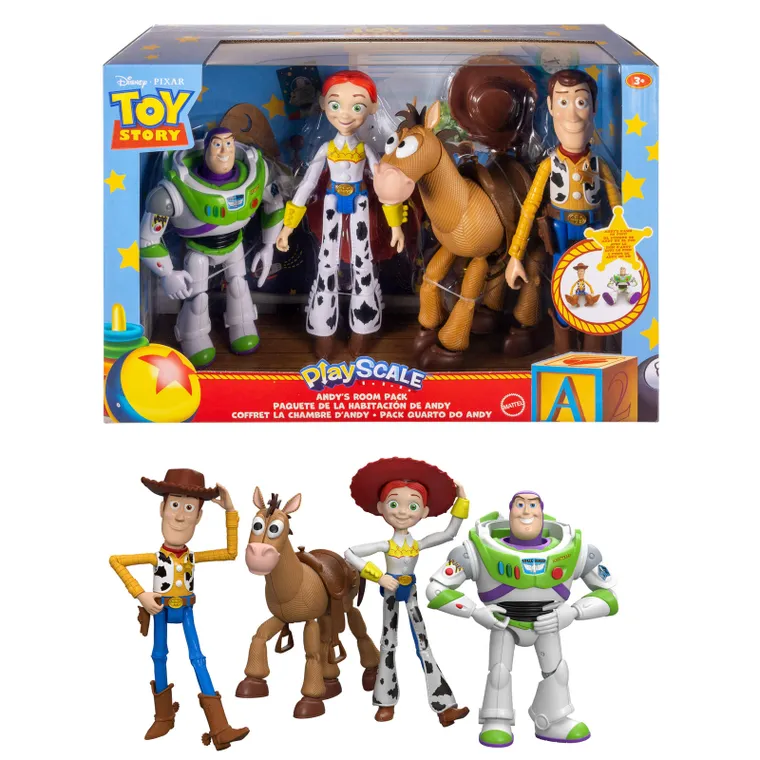 Toy Story 5, PlayScale, zestaw 4 figurek, skala 18 cm