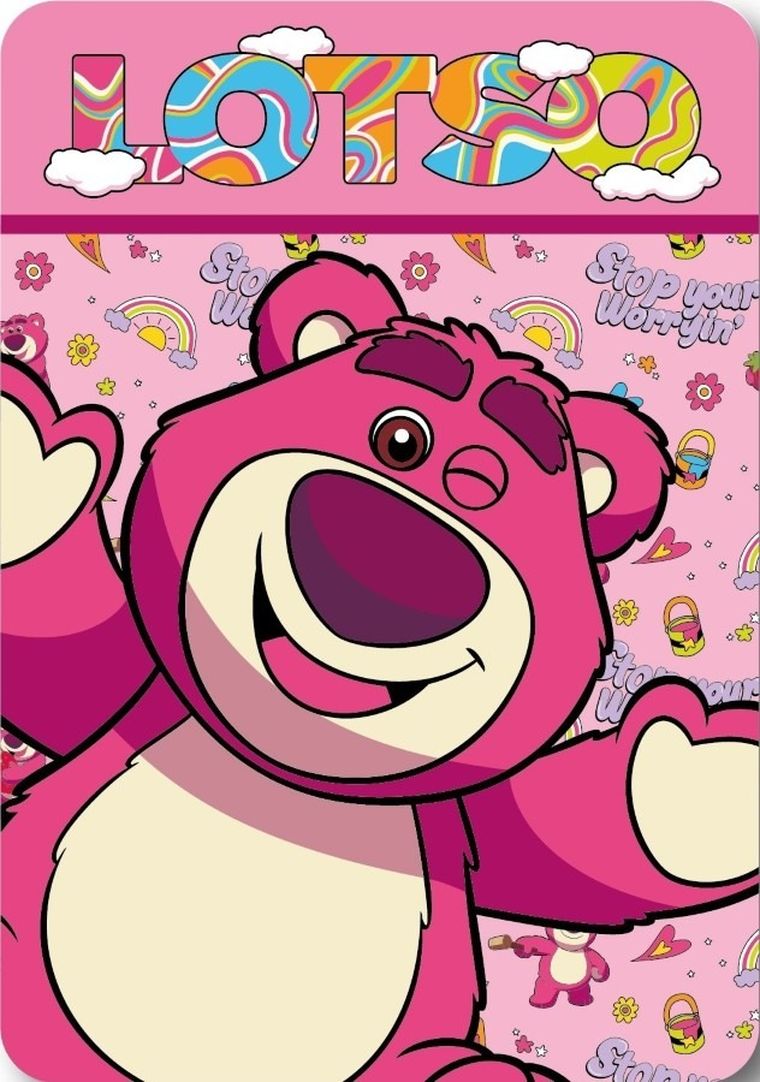 Toy Story, Lotso, koc polarowy, 100-140 cm