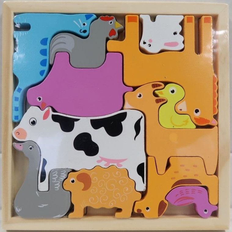 Toys, zwierzęta gospodarskie, drewniane