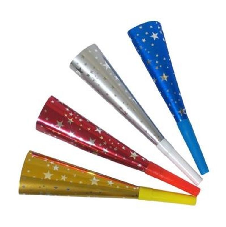 Trąbki w gwiazdki, zestaw, 4 szt.