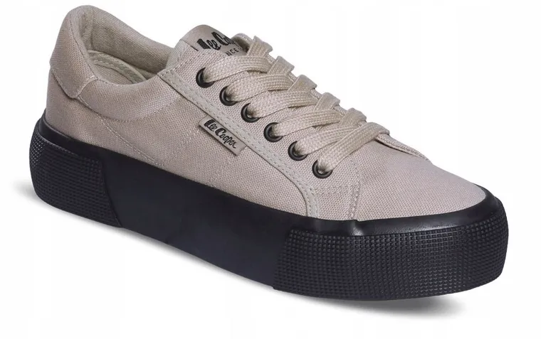 Trampki damskie, beżowe, Lee Cooper