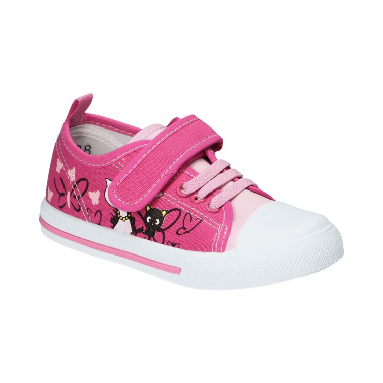 Trampki dziewczęce, różowe, American Club