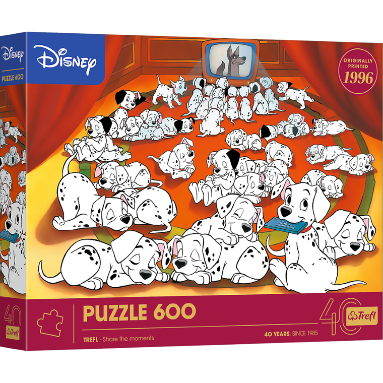 Trefl, 40-lecie, Disney, 101 Dalmatyńczyków, puzzle, 600 elementów