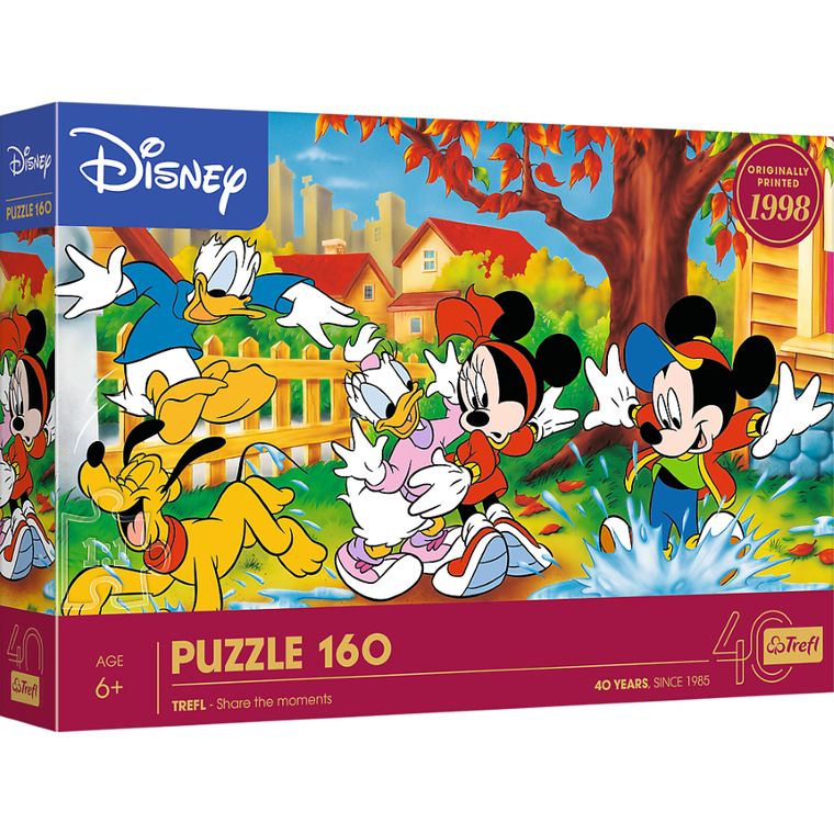 Trefl, 40-lecie, Disney, Klub przyjaciół Myszki Mickey, Zabawa w kałużach, puzzle, 160 elementów
