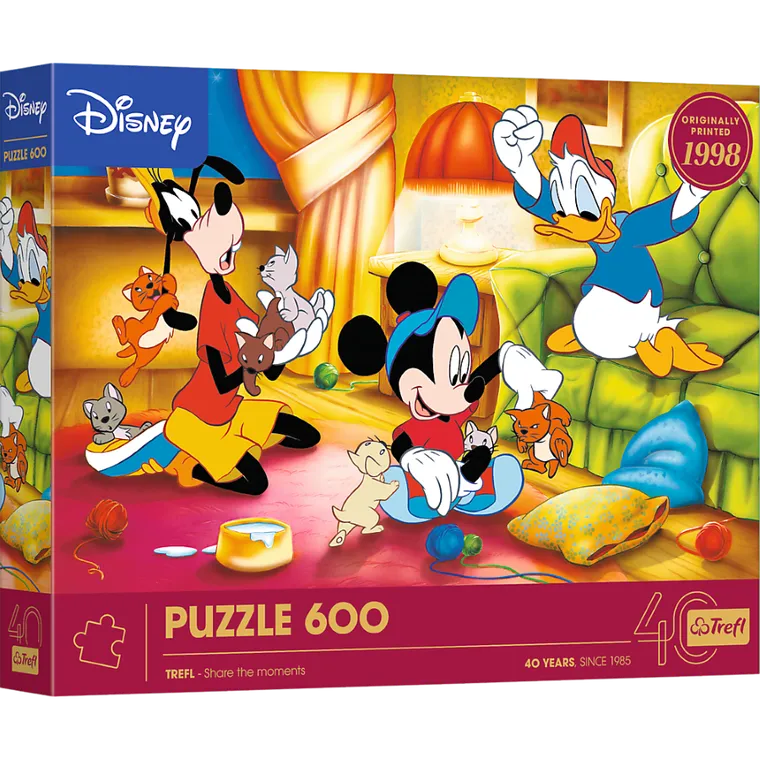 Trefl, 40-lecie, Disney, Myszka Miki i Przyjaciele, puzzle, 600 elementów