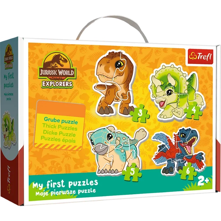 Trefl, Baby Classic, Jurassic World, Urocze dinozaury, moje pierwsze puzzle