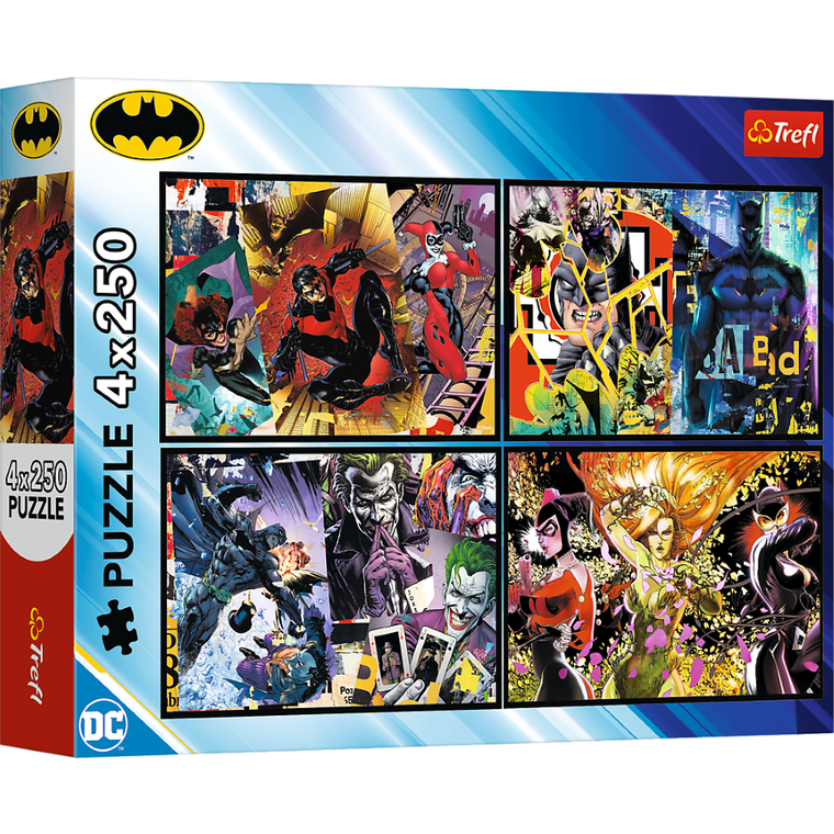 Trefl, Batman, Batman w akcji, puzzle, 4-250 elementów