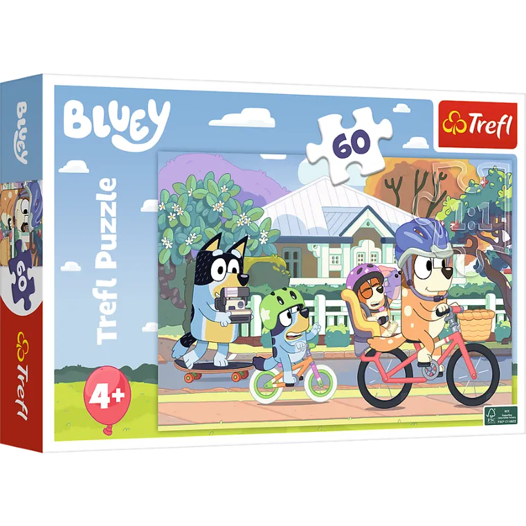 Trefl, Bluey, puzzle, 60 elementów
