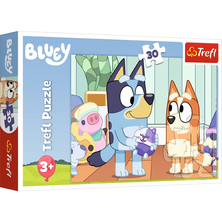 Trefl, Bluey, Z Bluey zawsze jest wesoło, puzzle, 30 elementów