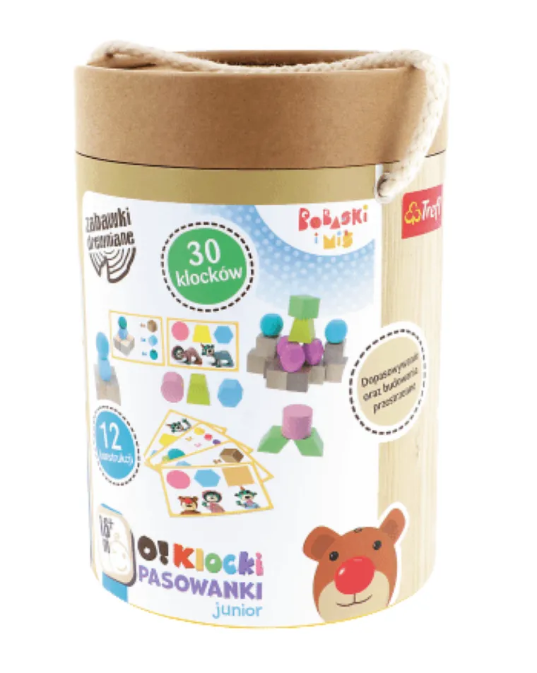 Trefl, Bobaski i Miś, O!Klocki, Kodowanie, edukacyjne klocki, 50 elementów