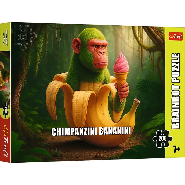 Trefl, BrainRots, Chimpanzini Bananini, puzzle, 200 elementów