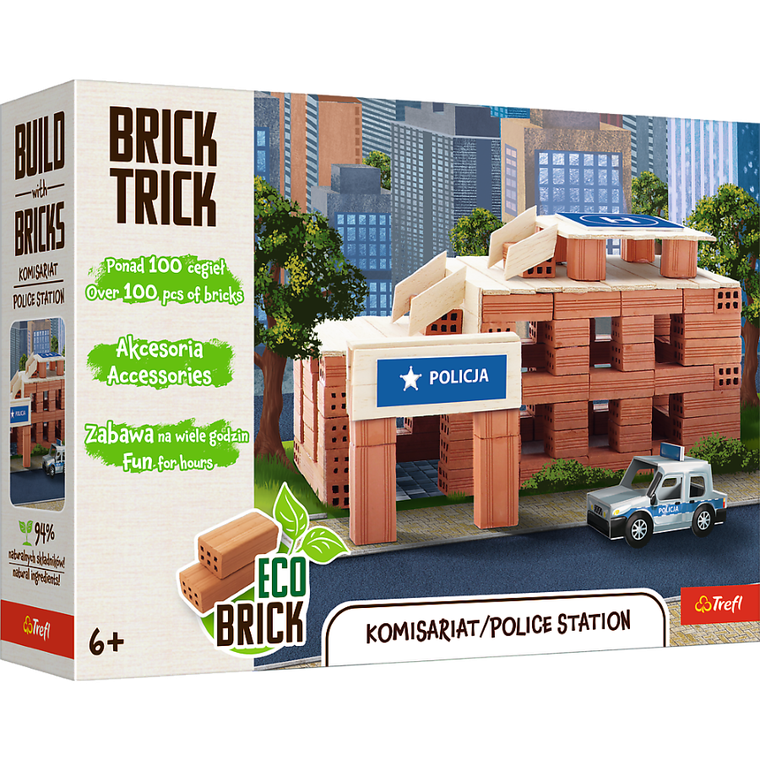 Trefl, Buduj z cegły, Komisariat Policji, zestaw kreatywny, 100 elementów