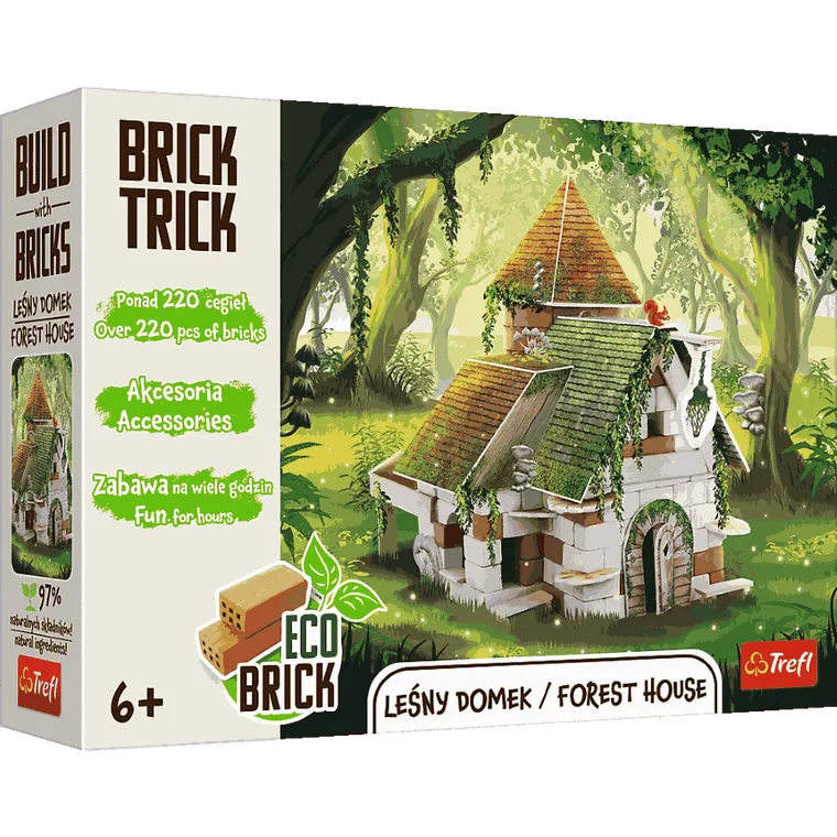 Trefl, Buduj z cegły, Leśny domek, zestaw kreatywny, 220 elementów