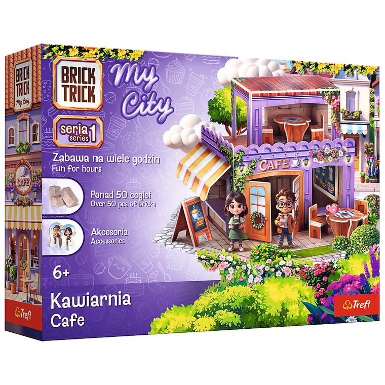 Trefl, Buduj z cegły, My City, Kawiarnia, zestaw kreatywny, 50 elementów