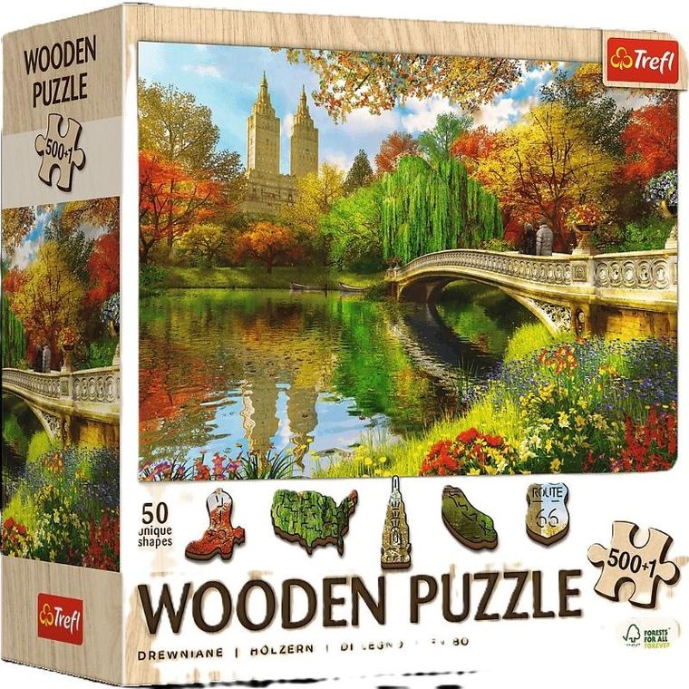 Trefl, Central Park Manhattan, puzzle drewniane, 500+1 elementów