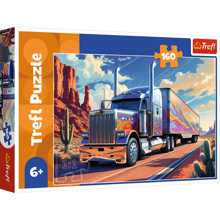 Trefl, Ciężarówka w trasie, puzzle, 160 elementów