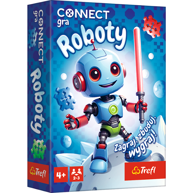 Trefl, Connect, klocki konstrukcyjne z grą, roboty