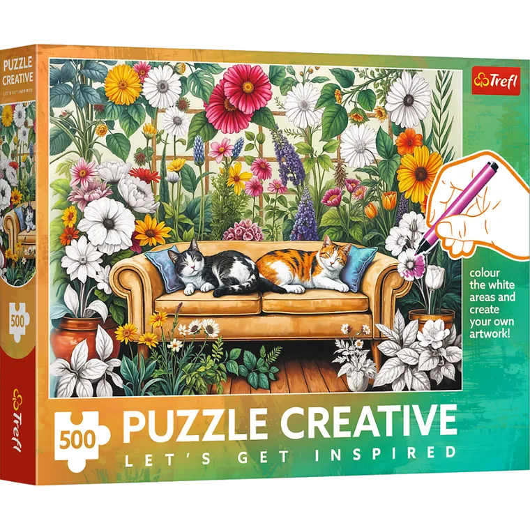 Trefl, Creative, Kocia oranżeria, puzzle, 500 elementów