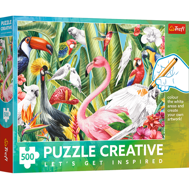 Trefl, Creative, Rajskie ptaki, puzzle, 500 elementów