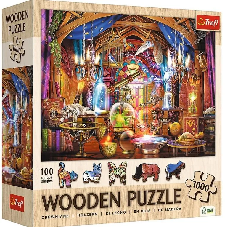 Trefl, Czarodziejska komnata, Puzzle drewniane, 1000 elementów