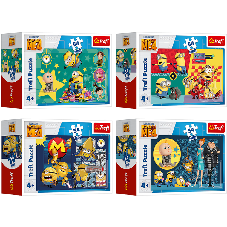 Trefl, Despicable Me 4, Mini, Z Minionkami fajnie jest! puzzle, 54 elementy