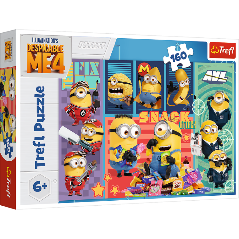 Trefl, Despicable Me 4, Minionkowa radość, puzzle, 160 elementów