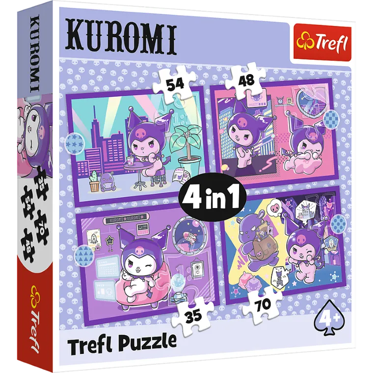 Trefl, Dzień Kuromi, puzzle 4w1
