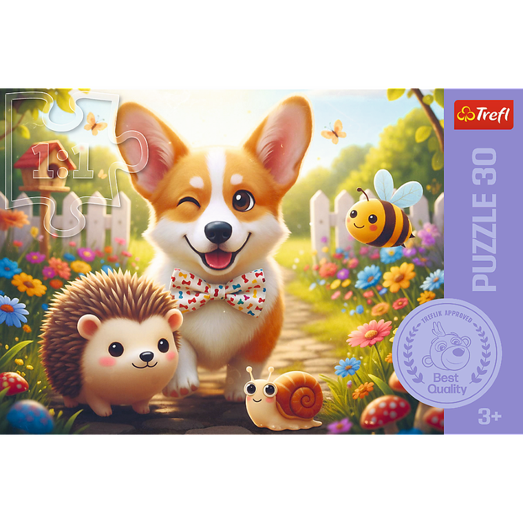 Trefl, Dzień z Corgim, puzzle, 30 elementów