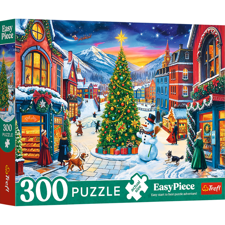 Trefl, EasyPiece, Świąteczne miasteczko, puzzle, 300 elementów
